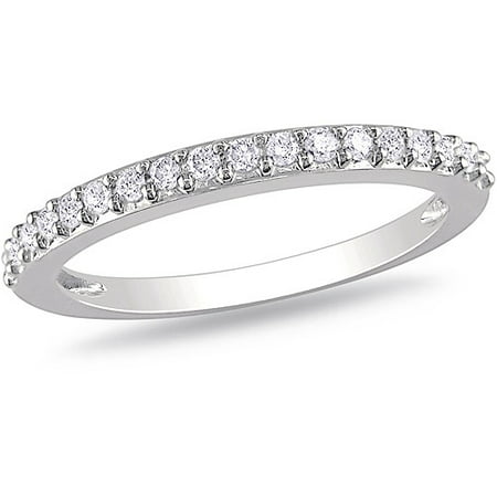 Miabella 1/4 Carat T.W. Diamond Stackable Ring in 10kt White Gold