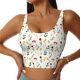 thumbnail image 2 of Uemuo Mini Wildflower Watercolor Pattern Women's Sports Bra - High Impact Support, Breathable, and Comfortable Athletic Bra for Running, Yoga, and Workouts, 2 of 9