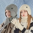 thumbnail image 5 of Kids Winter Hat Gloves Scarf Set Beanie with Fleece Lined Warm Touch Screen for Boys Girls Christmas Gift, 5 of 5