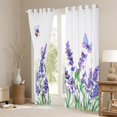 thumbnail image 3 of Homewish Purple Lavender Plant Curtains Pack of 2 (42x84 Each), Butterfly Animal Curtains Blackout, Teens Kids Girls Female Bedroom Curtains, Blackout Curtains Decor, 3 of 6