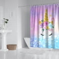 thumbnail image 2 of Rainbow Unicorn Pattern Shower Curtain 72"x72" ,Bathroom Decorative Shower Curtains Set with 12 Hooks,Modern Waterproof Washable Shower Curtain, 2 of 6