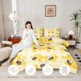 thumbnail image 3 of Erosebridal Rustic Bug Bee King Size Comforter Sets,Watercolor Animals Comforters King Size,Cream Black,Polkadot Reversible,3-Piece,1 Comforter and 2 Pillowcases, 3 of 7