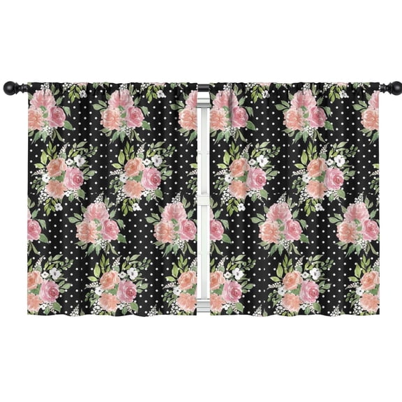 Blackout Kids Curtains,Pioneer Flower Childrens Insulated Curtains Set Of 2,Bedroom Essentials,Toddler Room Decor 42x54in(106x137cm)