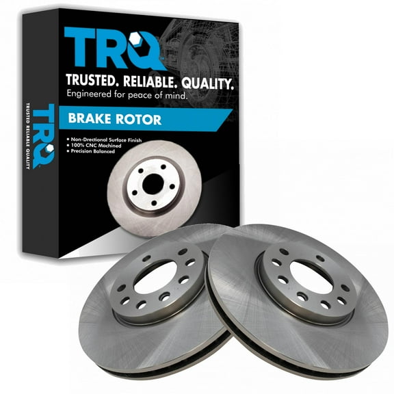 TRQ Front Brake Rotors Set Vented Fits Select 2003-2011 Saab 9-3 2010 9-3X