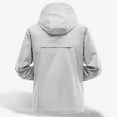 thumbnail image 4 of pstuiky Camisas suaves de manga larga para hombre, Blusa informal de color liso con capucha y manga larga raglán para hombre, resistente al sol, con cordón ajustable Tops de hombre l, 4 of 6