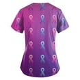 thumbnail image 3 of NAMTYQX Scrubs Tops for Women Loose V Neck Casual Tshirts Shirts for Women Dark Purple Size S, 3 of 4