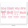 thumbnail image 4 of Christian Bible Accessories,Coquette Pink Bow Mouse Pad,Desk Decor for Women,Christian Gifts for Women,Non-Slip Rubber Smooth MousePads 9x8 inches, 4 of 4