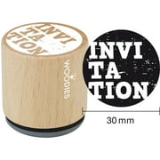 Woodies Mounted Rubber Stamp 1.35"-Invitation