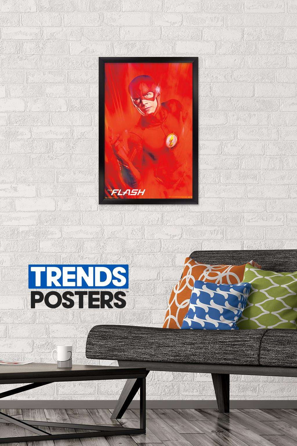 DC Comics TV - The Flash - Key Art Wall Poster, 14.725" x 22.375", Framed