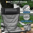 thumbnail image 4 of M optimized 2PCS Oversized Folding Camping Chair, Heavy Duty Outdoor Padded Portable Chair with Cup Holder, Cooler Bag, Side & Back Pocket, Wine Glass Holder, Bottle Opener, 450 LBS Capacity, 4 of 9