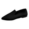 thumbnail image 5 of Rokment Womens Pointed Toe Dress Shoes for Ladies 2026 Spring Fall Knitted Solid Color Ballet Flat Low Heel Dressy Slip on Loafers Formal Walking Sneakers Black Size 8, 5 of 6