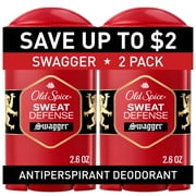 Old Spice Antiperspirant Deodorant for Men, Soft Solid Stick, Sweat Defense, Swagger, 2.6 oz (2 Pack)
