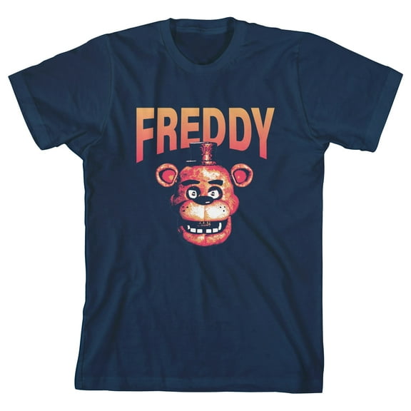 Five Nights At Freddy's Limited Color Freddy Boy's Navy Blue T-shirt-XL