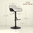 thumbnail image 3 of HOMCOM Tabourets de Bar Ensemble de 2, Tabourets de Comptoir Pivotants Réglables, 3 of 10