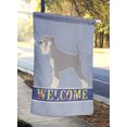 thumbnail image 2 of Carolines Treasures BB8350CHF Schnauzer Welcome Flag Canvas House Size, 2 of 4