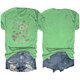 thumbnail image 4 of Fiudx Liquidación de Ofertas Flash Blusas con Estampado de Flores Pequeñas para Mujer Top de Manga Corta con Cuello Redondo, 4 of 4