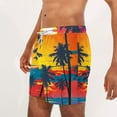 thumbnail image 6 of lkfuzj Men's Hawaiian Print Stretch Shorts | Summer Beach Casual Multi-Scene Elastic Waist Pants, 6 of 6