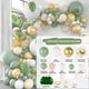 thumbnail image 1 of Arco de globos de cumpleaños verde oliva, 128 piezas Guirnalda de globos verde salvia Confeti de oro blanco Globo verde retro para fiesta de cumpleaños de niño, 1 of 4