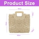 thumbnail image 2 of Bolso de paja para mujer, tejido a mano, grande, informal, tipo hobo, para playa, con bolsillos con forro, 2 of 6
