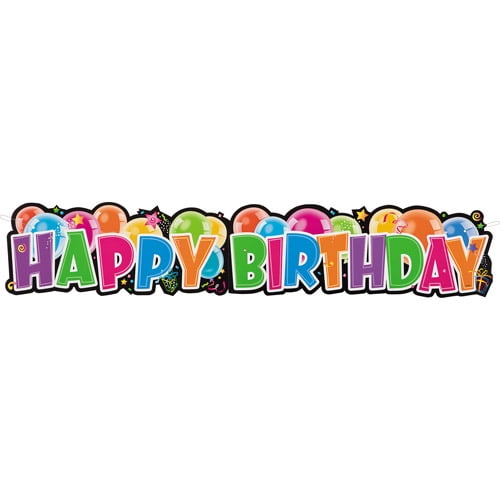 Emoji Happy Birthday Large Jointed Banner 