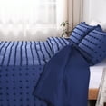 thumbnail image 6 of JML Tufted Queen Comforter Set 3 Pieces, Jacquard Boho Tufts Bedding Set - All Season Duvet and 2 Pillow Shams Bed Sets, Navy, 6 of 7