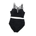 thumbnail image 4 of POGLIP Women's Plus Size Rosy Skirted Swim Bikini Bottom, 4 of 5
