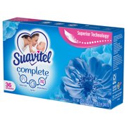 Suavitel Complete Dryer Sheets, Fabric Conditioner, Field Flowers Scent, 36 Sheets