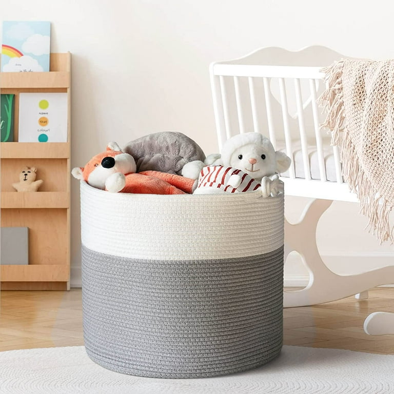 Goodpick 3pack Small Basket - Woven Storage Basket for Living Room Bathroom  Storage Basket for towels Cute Round Basket for Baby Toy Storage Home Storage  Baskets for Shelves Gift Baskets, Gray