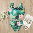 thumbnail image 2 of Odeerbi 6M-6Y Toddler Girls Summer Beach Bikini Swimsuit Hawaiian Beachwear Bathing Suit Split Swimwear Two-piece Set, 2 of 8