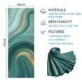 thumbnail image 2 of Teal Marble Gold Wave Pattern Hot Yoga Mat Towel Non Slip for Hot Yoga - Quick-Drying Yoga Mat Cover with 4 Corner Pockets with Travel Bag - Hot Yoga Towel Non Slip 74"x26", 2 of 6