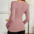 thumbnail image 4 of Annhoo Maternity Knit Shirts for Women Long Sleeve Solid Color Cross Wrap Tops V-Neck Comfy Pregnant Nursing Dressy Blouse, 4 of 6