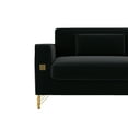 thumbnail image 6 of YYAo Convertible Sectional Sofa Couch, Modern Velvet Futon with Reversible Chaise for Living Room, Apartment and Small Space, Black, 6 of 8