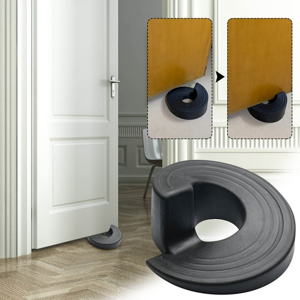 Xihbxyly Tope de Puerta Antideslizante, Construcción de Goma Flexible, Protege Pisos y Paredes, Apto para Superficies de Madera y Alfombras, Uso Interior y Exterior, Tamaño 100 X 40 Mm, 1 Paquete