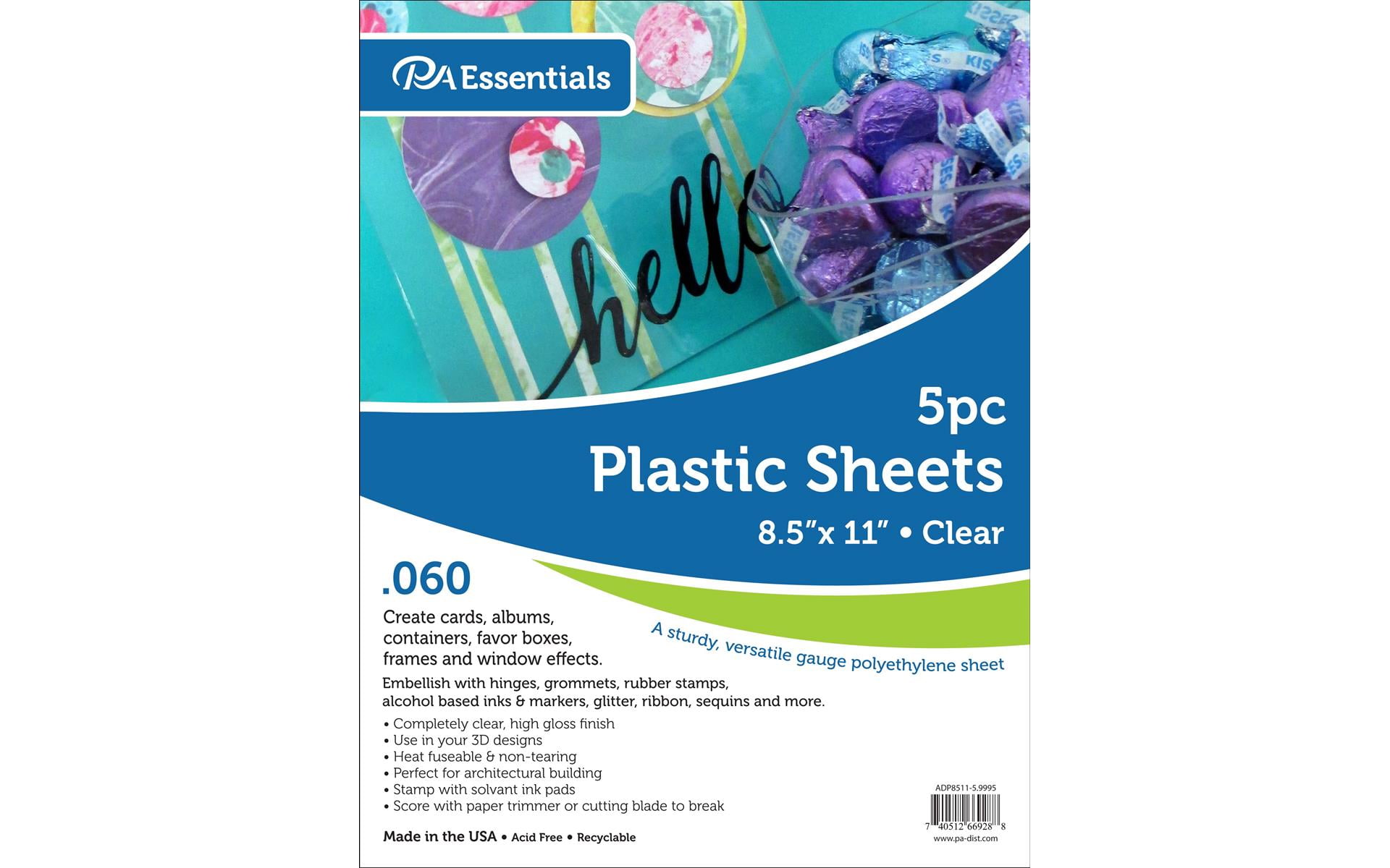 Plastic Sheet 8.5X11 .060" Clear 5Pc Walmart Canada