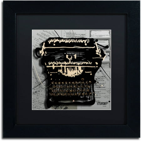 Trademark Fine Art "Movie Typewriter" Canvas Art by Roderick Stevens, Black Matte, Black Frame
