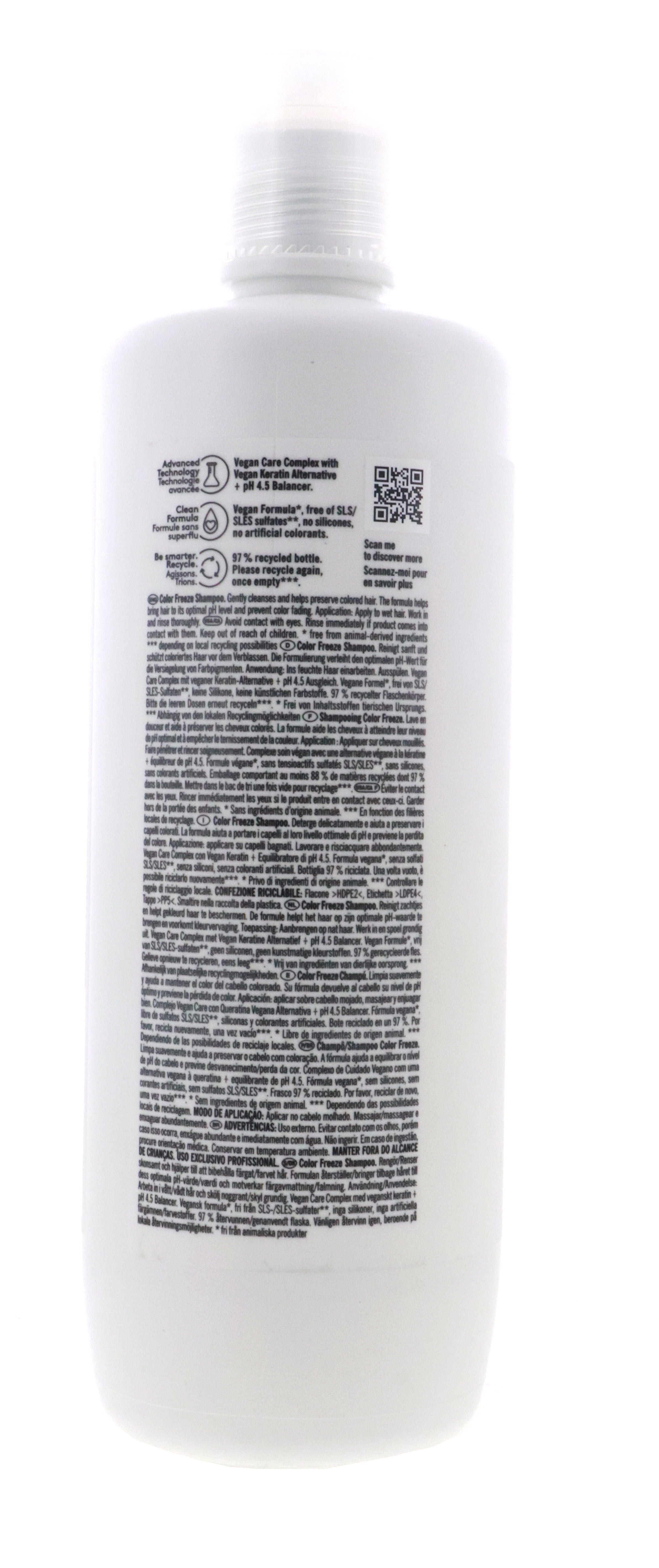 Schwarzkopf Bonacure Color Freeze Shampoo pH 4.5 Clean Performance, 33.3 oz
