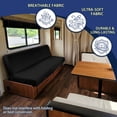 thumbnail image 5 of Qpednta Black RV Couch Covers for Sofa Bed 2-Piece Set Stretchable Backrest & Seat Covers Set, Camper Slipcovers for Jackknife Sleeper Sofas, Washable Material, 5 of 7