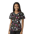 thumbnail image 1 of Filipina Ajustada Cuello V Para Mujer Floral 6657 WonderWink, 1 of 4