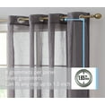 thumbnail image 3 of THD Natalie Faux Linen Semi Sheer Privacy Sun Light Filtering Grommet Window Panels, Pair, 3 of 4