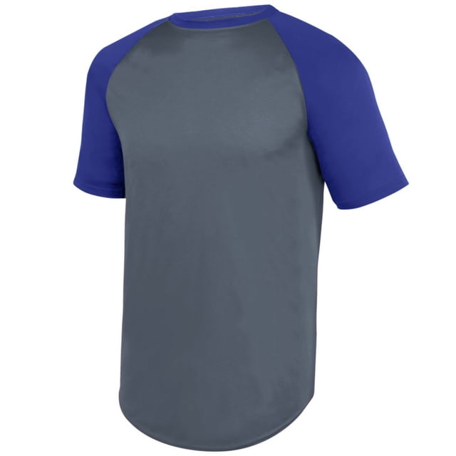 JERSEY DE BÉISBOL DE MANGA CORTA WICKING PARA JÓVENES GRAFITO/MORADO Augusta 1509