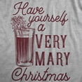 thumbnail image 2 of Womens Have Yourself A Very Mary Christmas T Shirt Funny Xmas Bloody Mary Drinking Tee for Ladies Womens Graphic Tees, 2 of 9