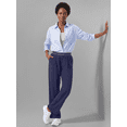 thumbnail image 2 of Rosvigor Womens Yoga Pants Dressy Straight Stretch Pants Lightweight Work Travel Soft Loose Trousers with Pockets, 2 of 9