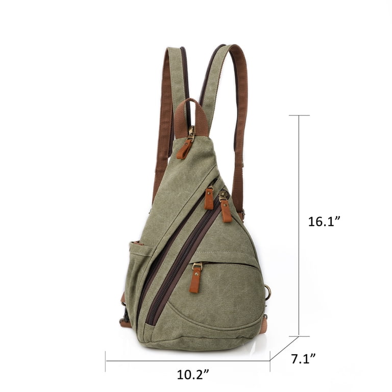 KL928 Canvas Sling Bag Small Crossbody Backpack Casual  display picture 3