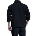 thumbnail image 4 of safuny Men's Loose Tops Big&Tall Fashion Solid Color Pullover Stand Collar Sweatshirts Button Outwear Casual Long Sleeve Shirts Black L, 4 of 9