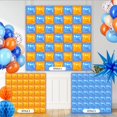 thumbnail image 3 of Kit de pared con forma de globo azul y naranja, 50 unidades, papel de aluminio, 3 of 6