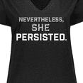 thumbnail image 4 of Inktastic Nevertheless, She Persisted Women's Plus Size V-Neck T-Shirt, 4 of 5
