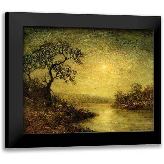 Blakelock, Ralph Albert 14x12 Black Modern Framed Museum Art Print Titled - Moonlit Landscape