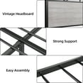 thumbnail image 5 of Metal Bed Frame with Vintage Wood Headboard and Footboard, Platform Bed Frame, King, 5 of 9