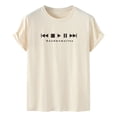 thumbnail image 1 of Hombres Casual cuello redondo Play Key Print Pullover Shorts mangas camiseta blusa Pompotops oipoqjl32356, 1 of 4