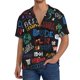 thumbnail image 1 of Fotbe Basketball Camisa Estampada de Manga Corta para Hombre, Casual de Verano, Estilo Playero, Sin Arrugas-Large, 1 of 5